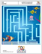 okul öncesi labirent bulmacai çalışma sayfaları